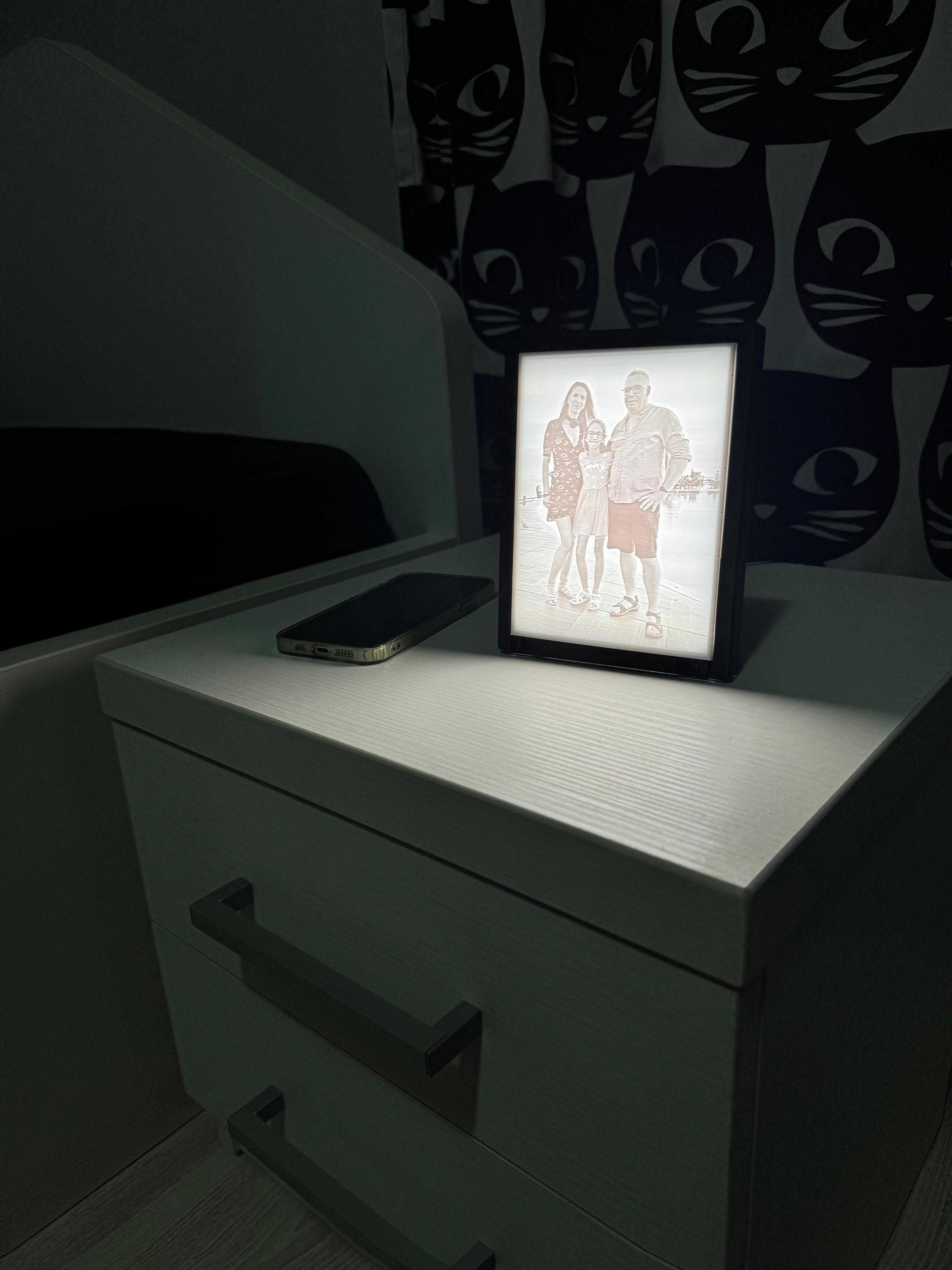 Rama cu fotografie personalizata 3D litofan (lithophane)