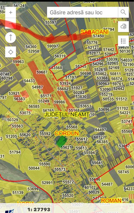 Teren Cordun langa autostrada A7