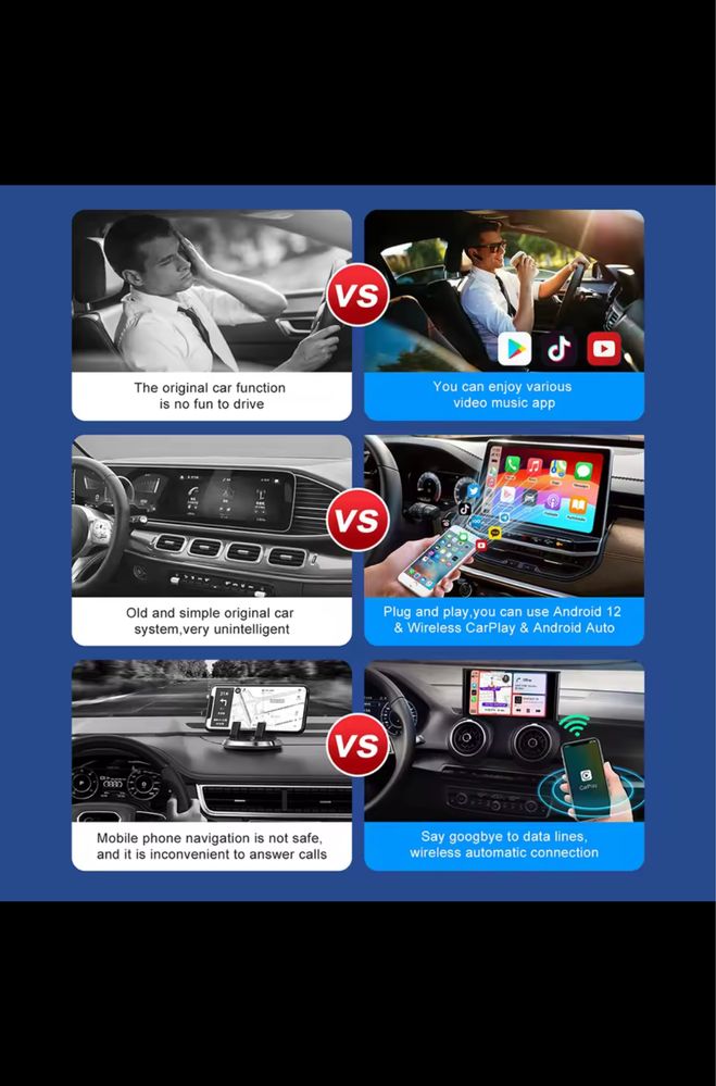 AI Box*Wireless CarPlay*Wireless Android Auto