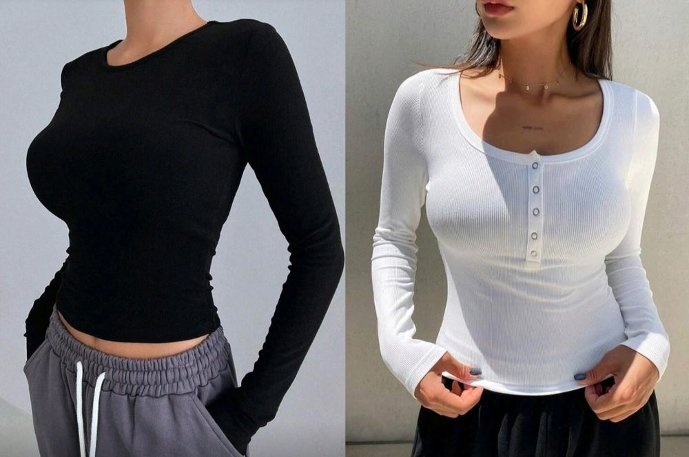 shein 2 за 1 нова дамска блуза