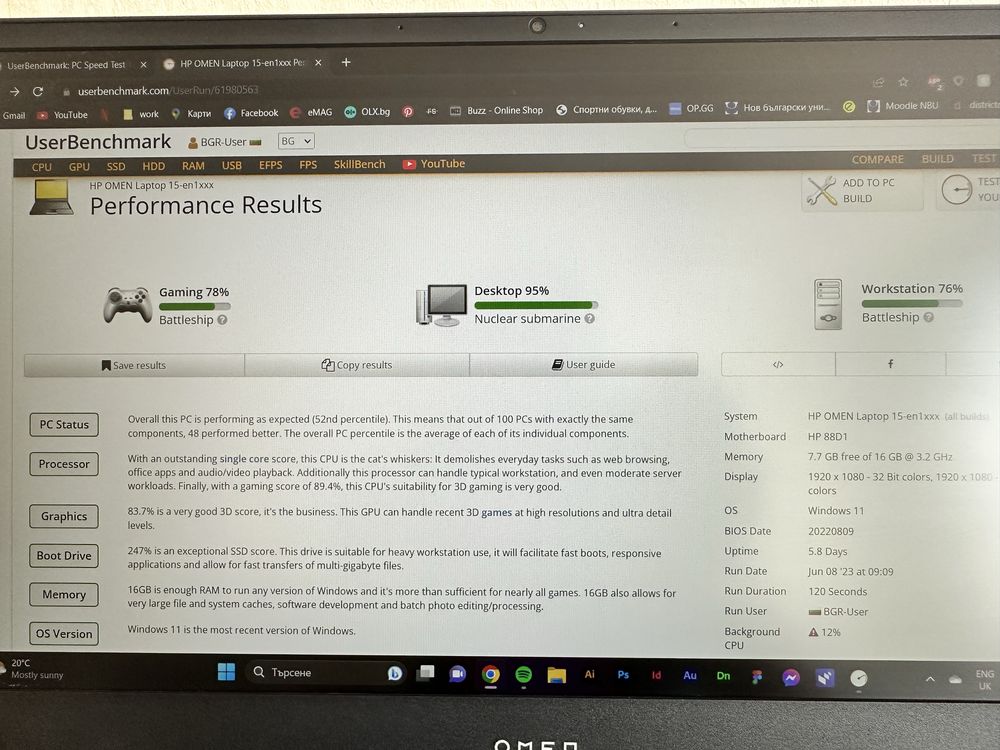 Hp OMEN- 15-en0001nx