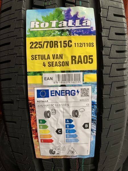 Нови всесезонни бусови гуми ROTALLA VAN 4 SEASON 225/70R15C НОВ DOT