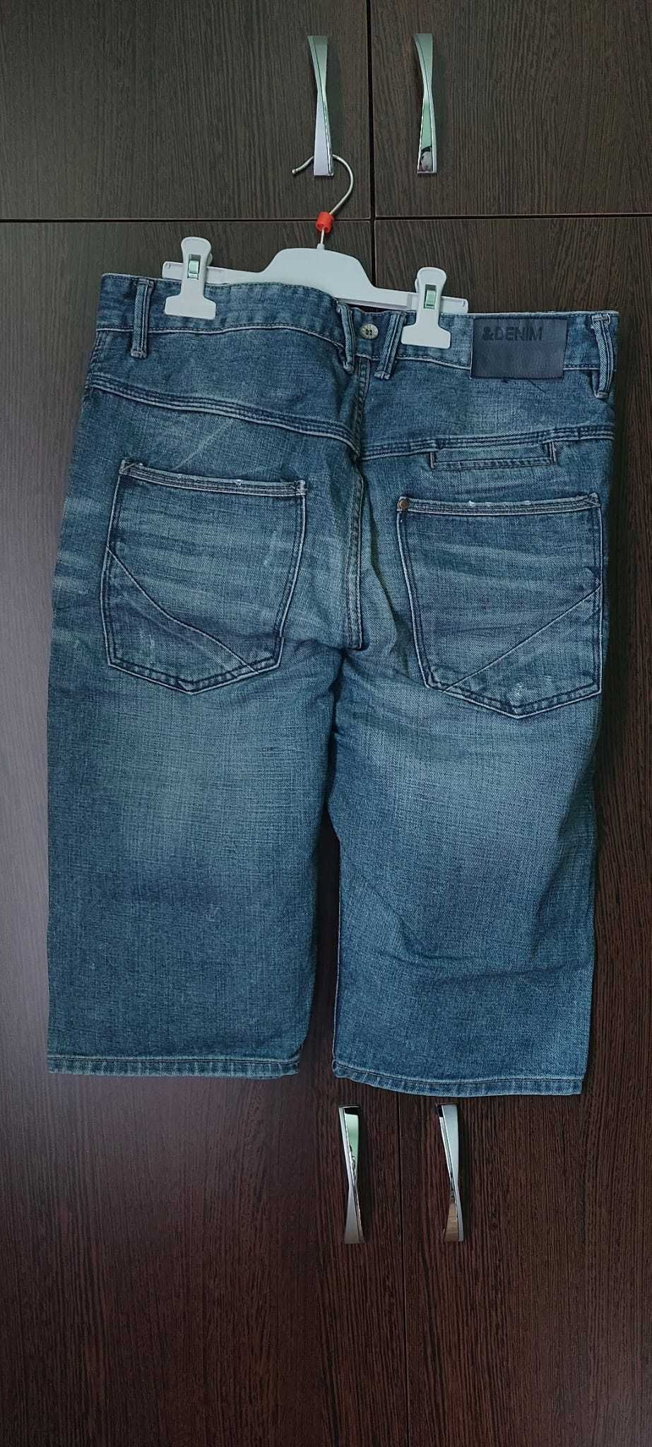 Pantaloni scurti eleganti bleumarin noi + pantaloni scurti denim