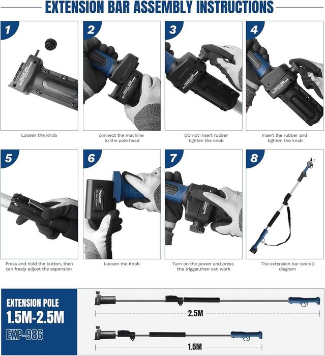 Tija extensibila cu geanta pentru foarfeca de gradina SWANSOFT 8605