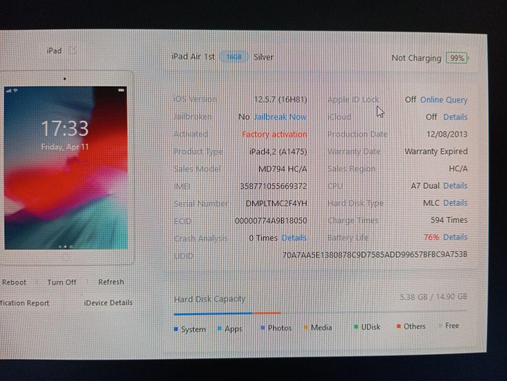 iPad Air1 9.7"/16GB