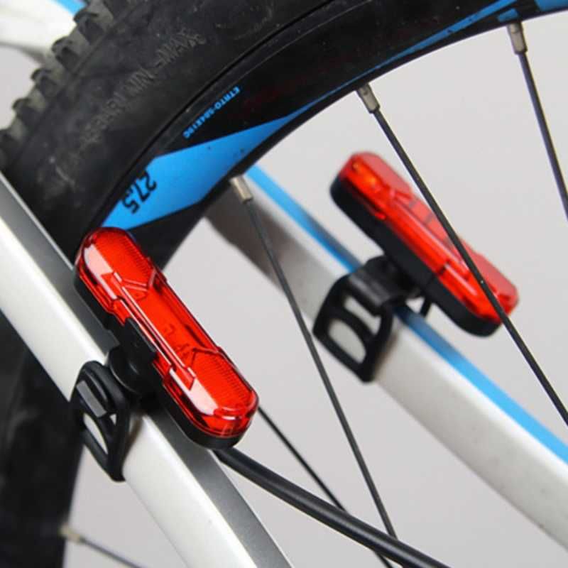 Задна LED стоп светлина за велосипед колело, Презареждаема, USB, 70мм