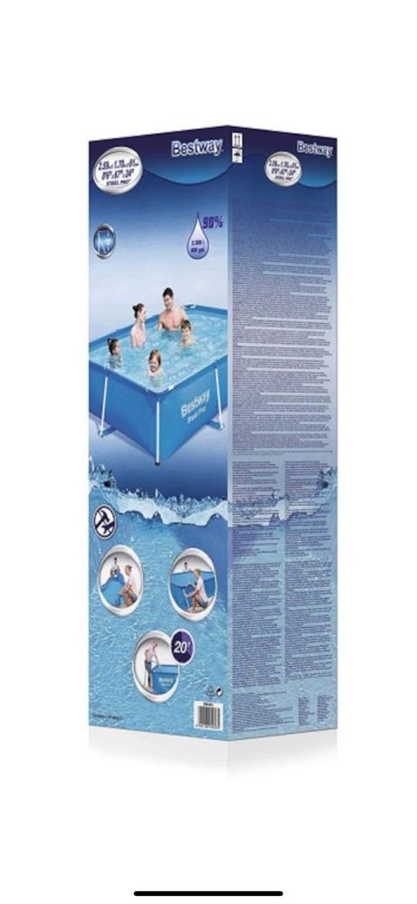 Piscina Bestway cu cadru metalic dreptunghiulara 300x201x66