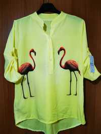 Жълта риза - фламинго