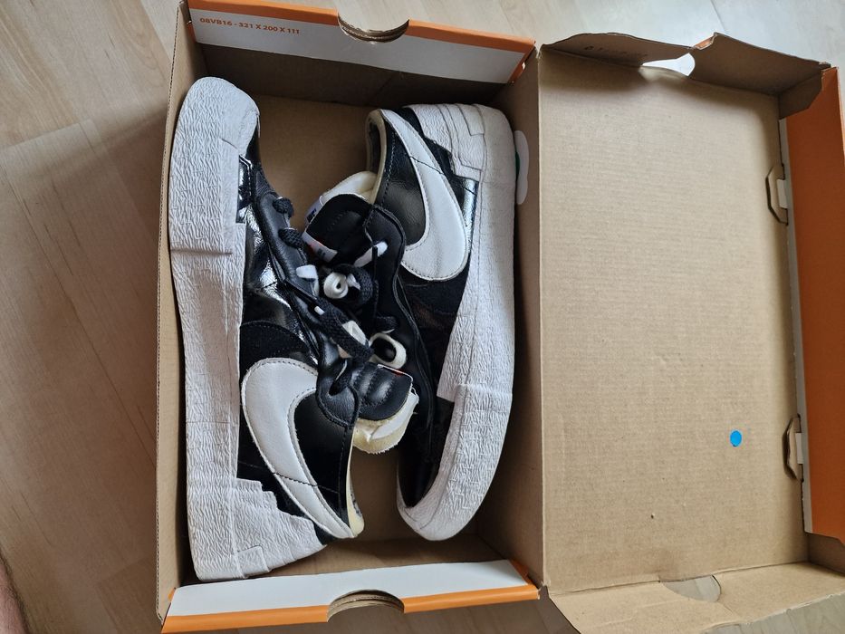 Nike blazer sacai low black and white