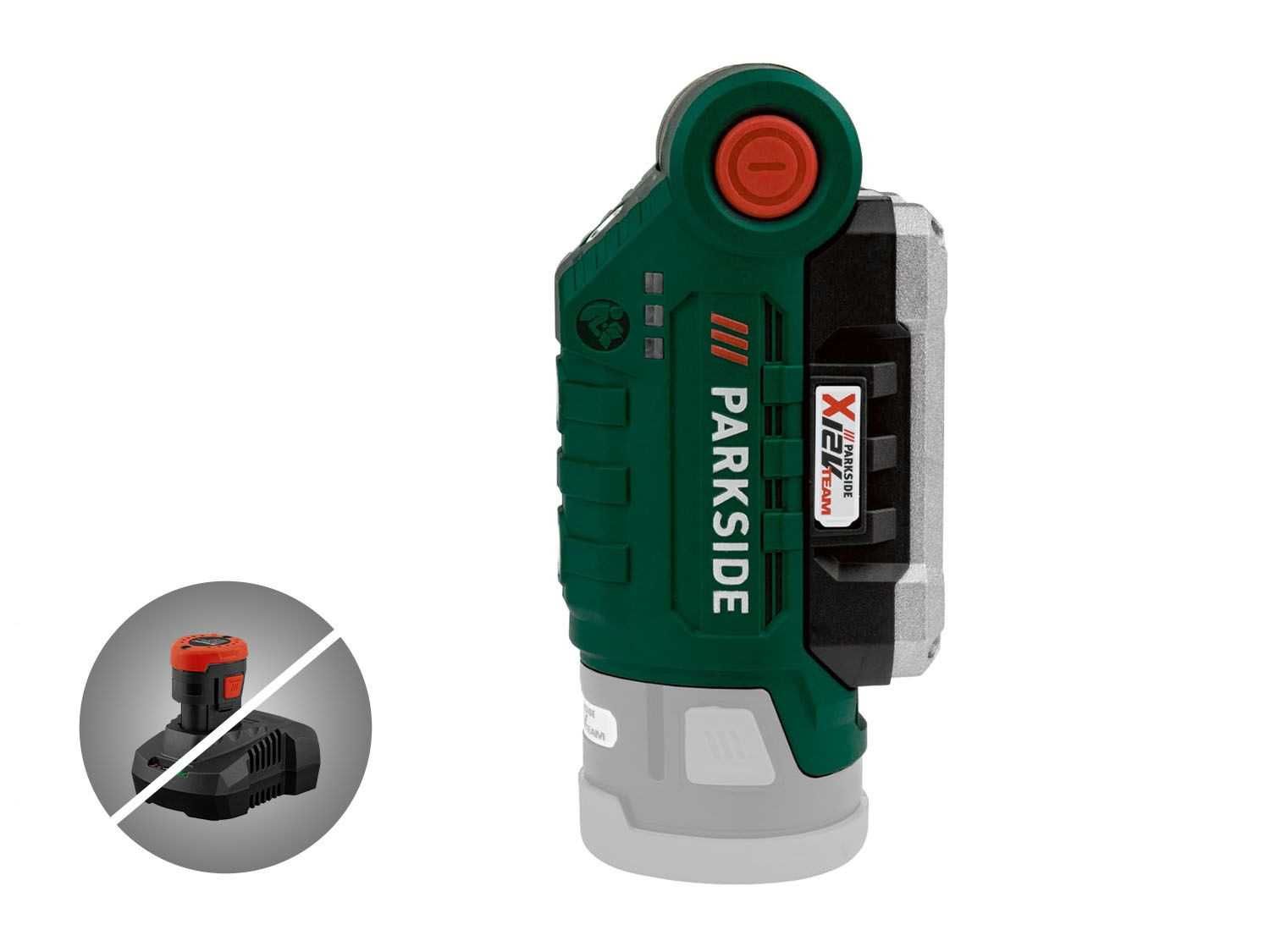2 buc Lampă de lucru LED  PARKSIDE +2 buc. baterie 12v- 2A
