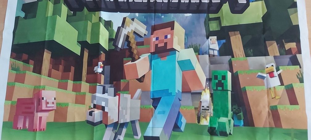 Panou poze Minecraft 120/80 cm+ decorațiuni cadou