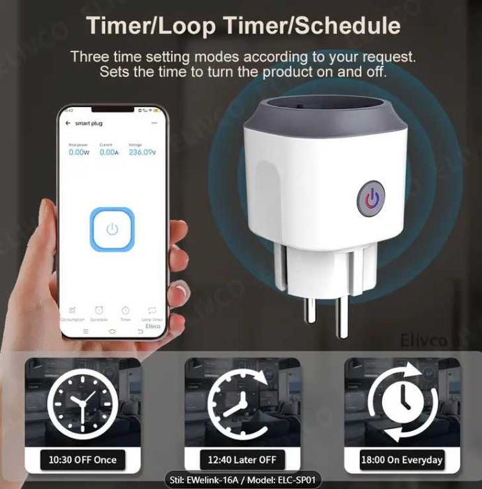 Priza Inteligentă eWelink cu Aplicație