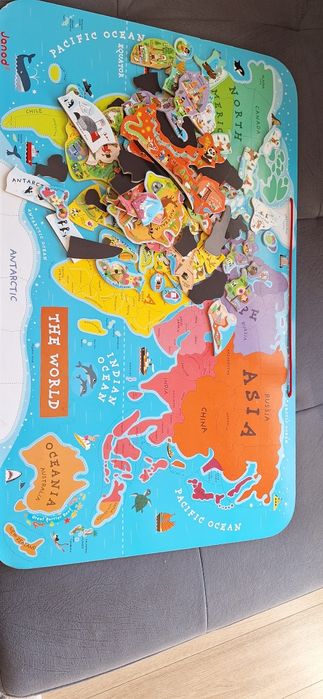 Детски пъзел "карта на света"