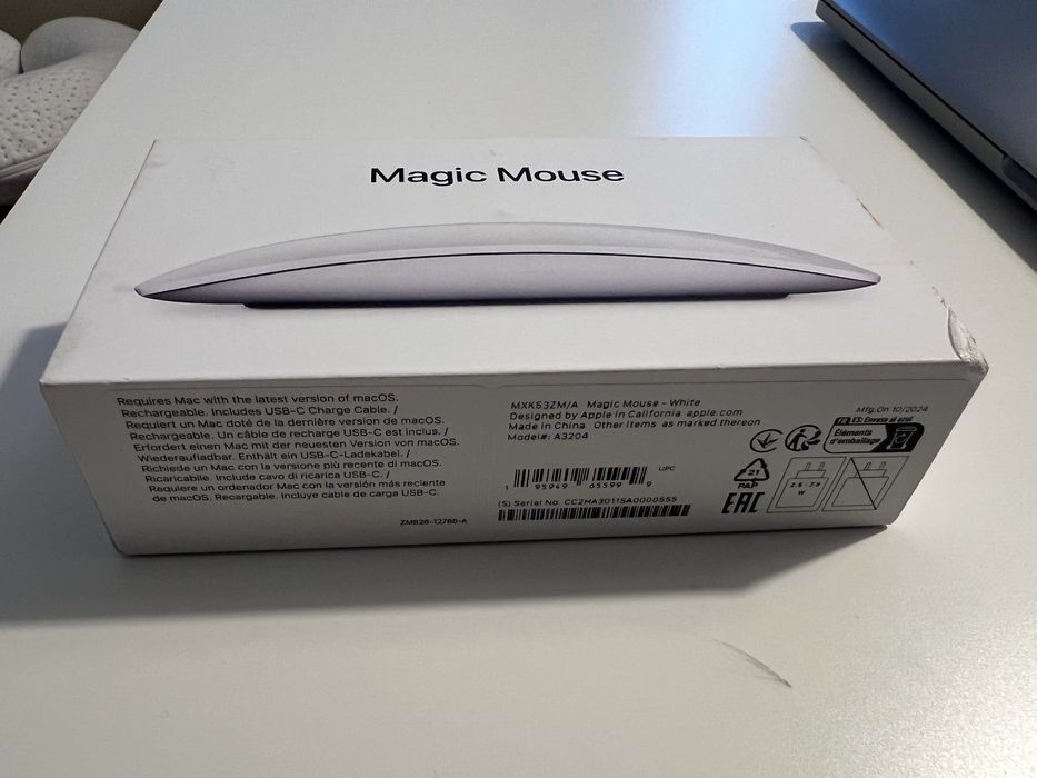 Apple Magic Mouse Alb laser Bluetooth sigilat!