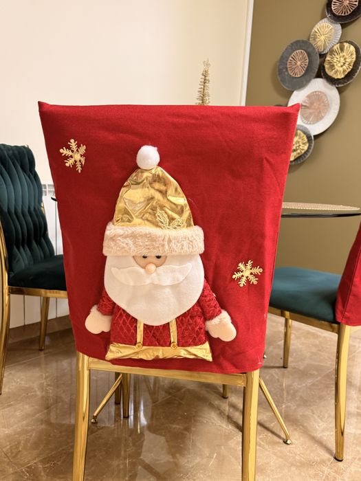 Set husa spatar scaun Mos Craciun