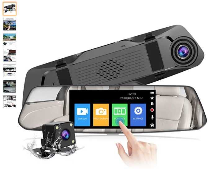Camera auto oglinda CHORTAU Full HD 1080P , Touchscreen 4,8 pollici .