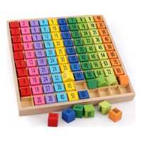 Set puzzle de lemn pentru a invata tabla inmultirii