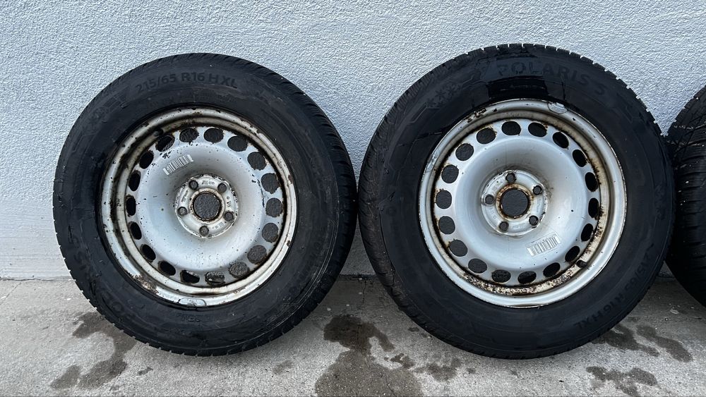 Jante otel 5x112 R16 VW cu anvelope iarna 215/65 R16