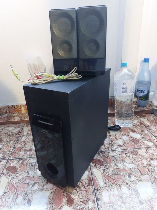 Sistem boxe 2.1 SpeedLink 50W, subwoofer activ, sateliti 2 cai