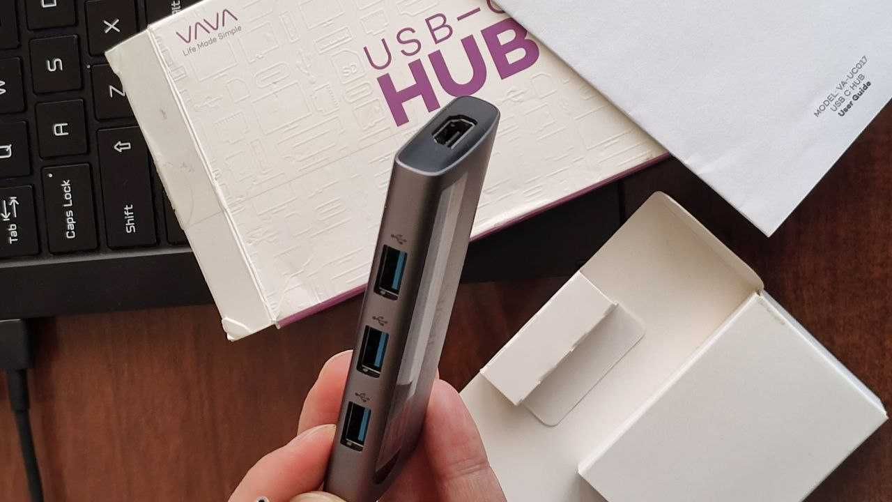 США Новый Юзб Хаб Макбук Концентратор VAVA 7 в 1 USB C Hub 60W PD 4K