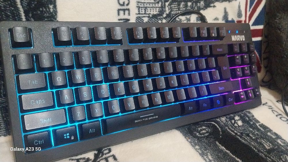Tastatură Gaming Marvo K659 – TKL, iluminare Rainbow, Anti-Ghosting