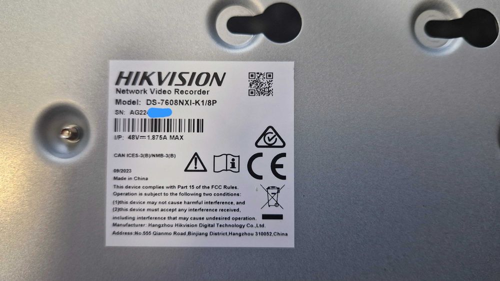 NVR Hikvision DS-7608NXI-K1/8P