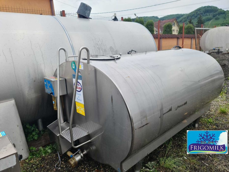 Racitor lapte 3600 tanc racire lapte , bazin lapte cu spalare , montaj