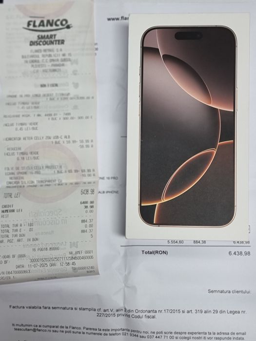 Iphone 16 Pro /5 G /128 Gb /desert titanium/Neactivat