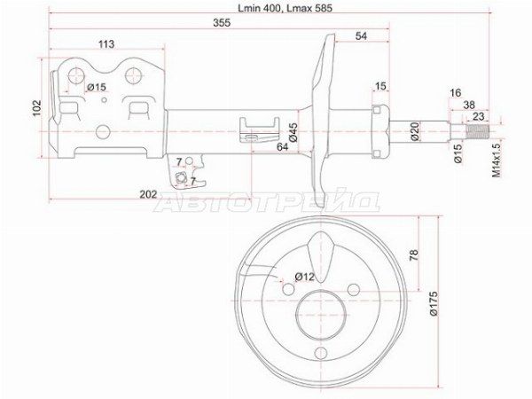 Стойка передняя Toyota Prius