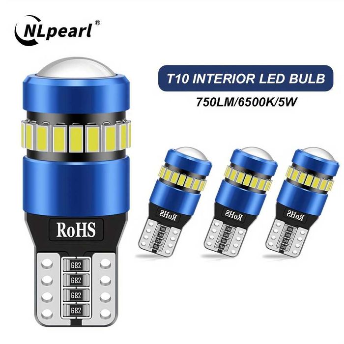 Bec Led Auto T10 W5W Can-Bus ready, 12V-19V lumina alba 6500K