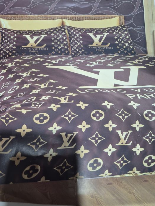Set lenjerie de bumbac satinat Louis Vuitton