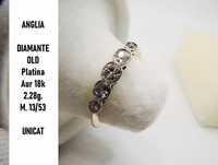 Inel Aur 18K Jubilee Platina Cu Diamante Anglia -
