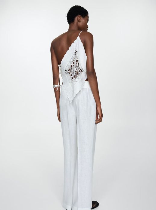 Ленен панталон Mango