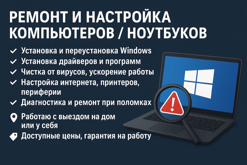 Ремонт и настройка компьютеров / ноутбуков