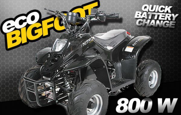 ATV Electric pentru copii 7-14 ani, ECO Bigfoot 800W 36V #Black