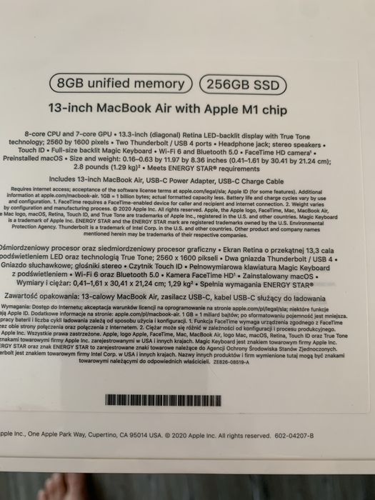 Laptop Apple MacBook Air 13”