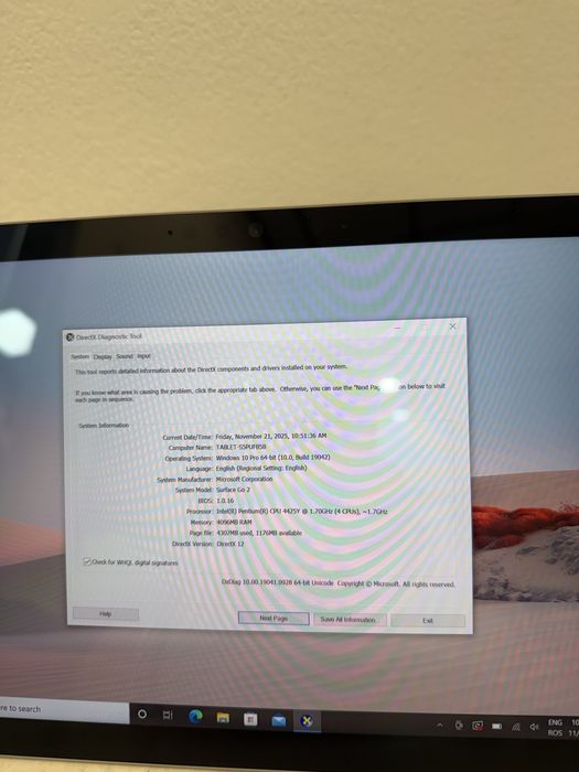 Tableta Microsoft Surface GO 2