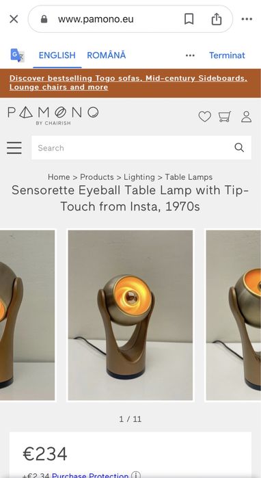 Lampa Space Age era spatiala 1970