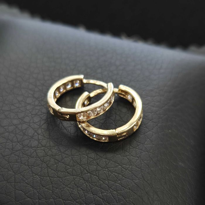 ( B32351.1 / Ag28 Doi Baieti ) Cercei Aur 14K - 2.29 grame / 985 lei