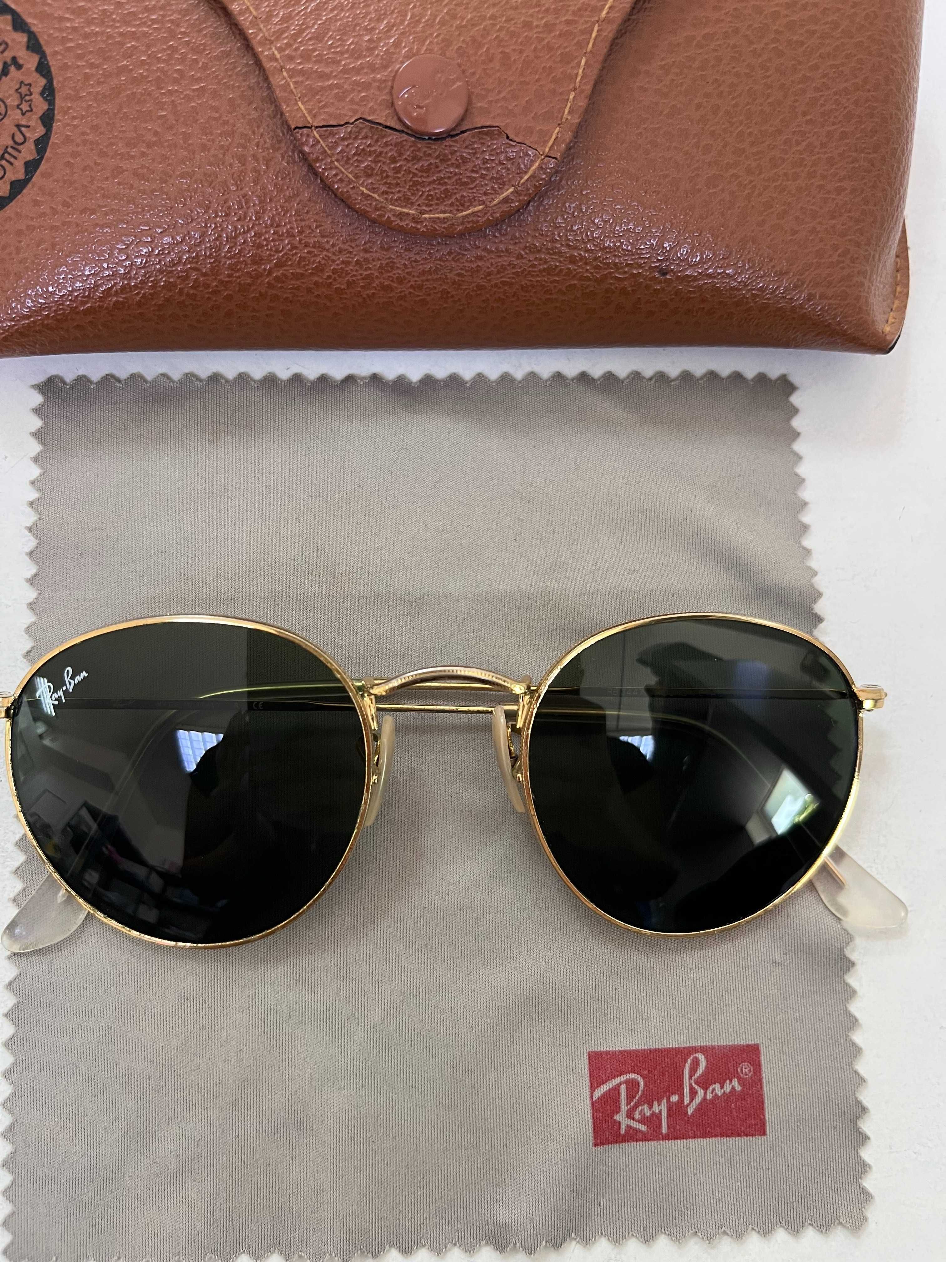 Слънчеви очила Ray ban Round Metal Gold