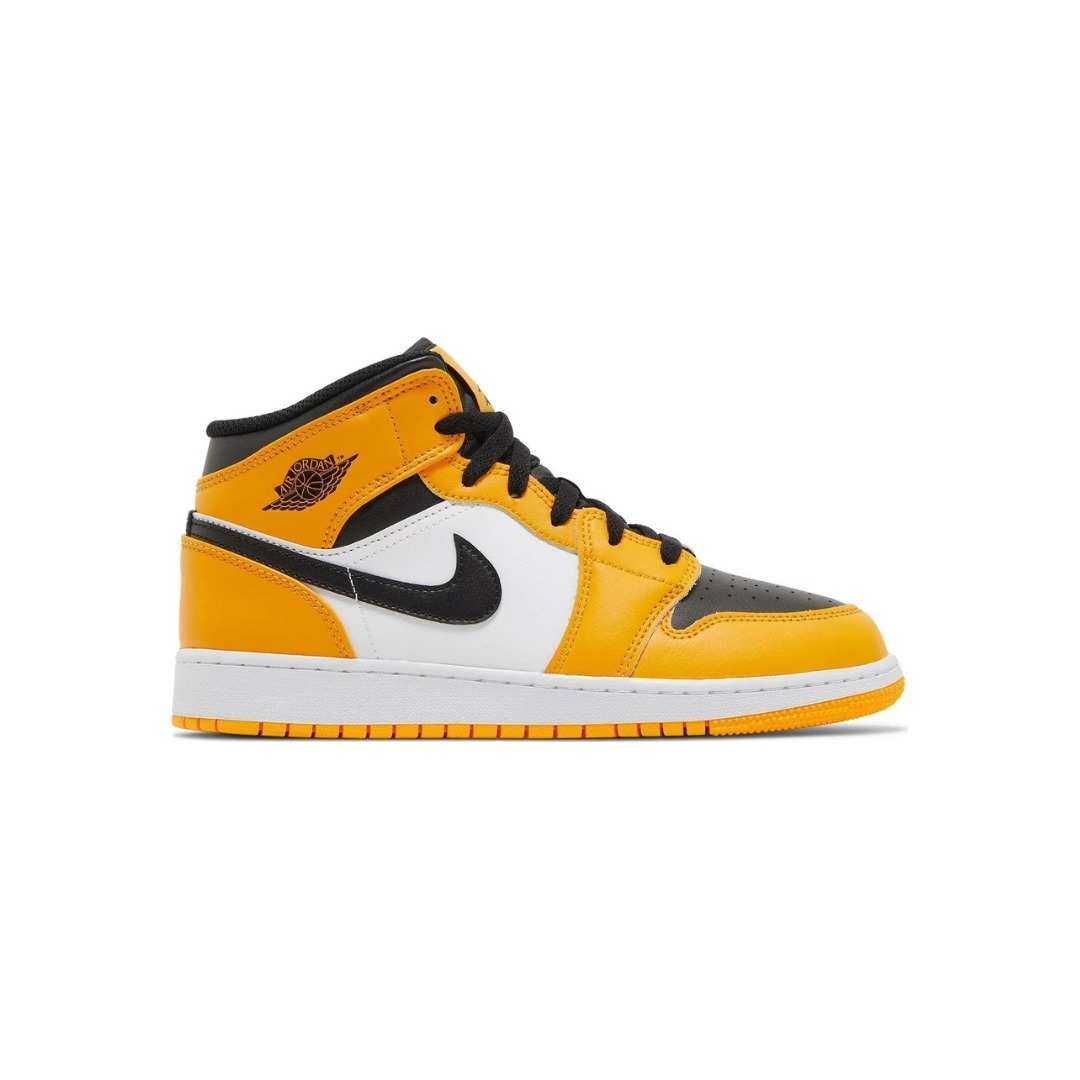 Nike Air Jordan 1 Mid Taxi Yellow Toe