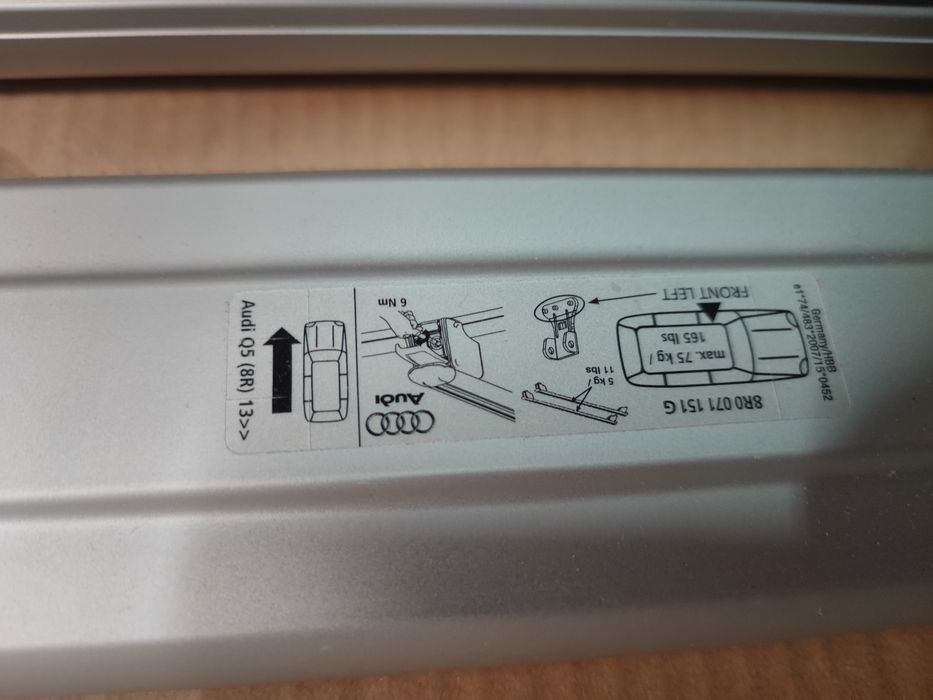 Bare portbagaj originale Audi Q5 noi-nefolosite niciodată