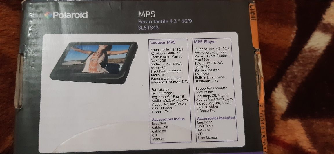 MP5 player Polaroid