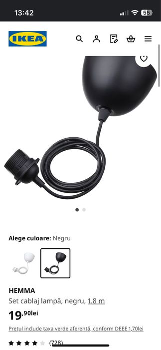 Abajur ikea Torared ca nou