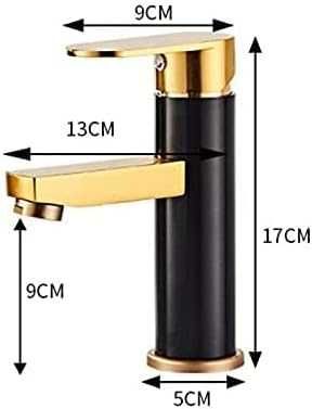 Смесител за мивка, черно злато с  топла и студена вода за баня и кухня