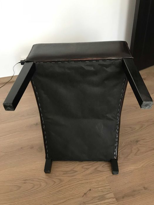 Set 4 scaune de bucătărie living birou piele ecologică, scaun Wenge