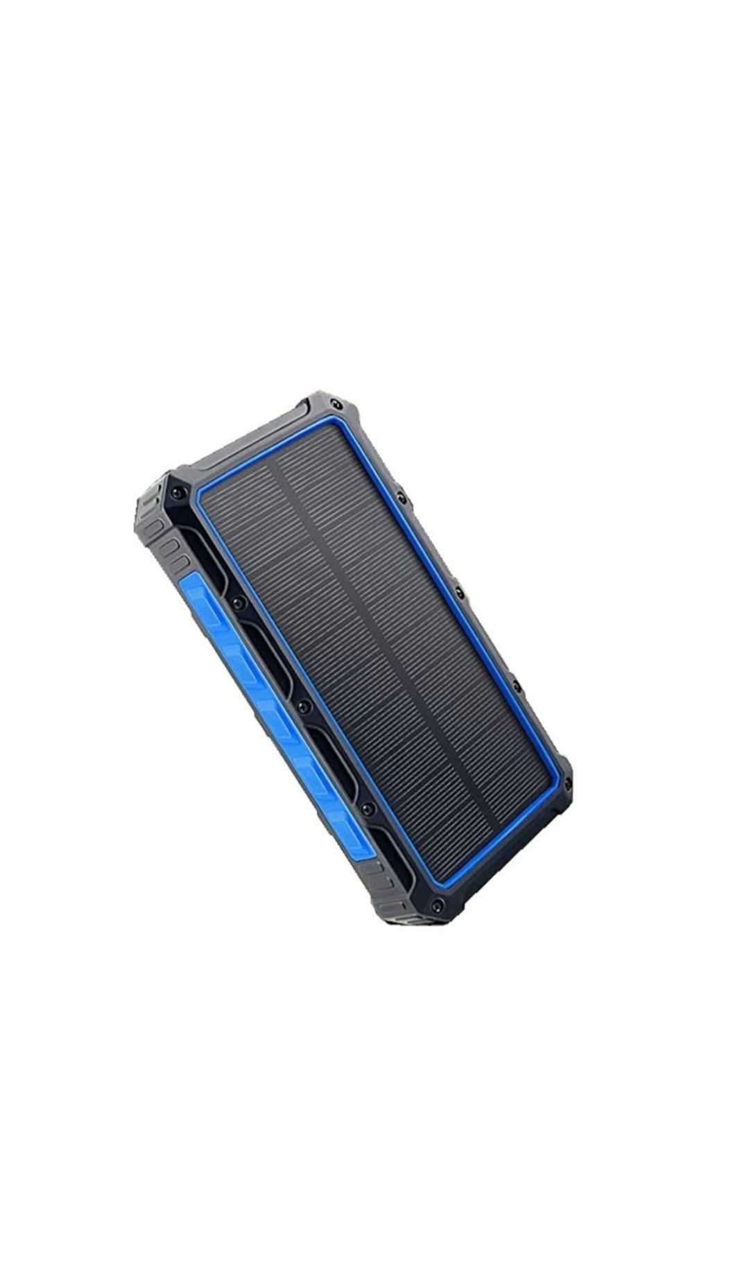 Външна батерия 36000 mAh, соларен Powerbank с Qi безжично зареждане