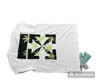 Tricou of white weed/alb