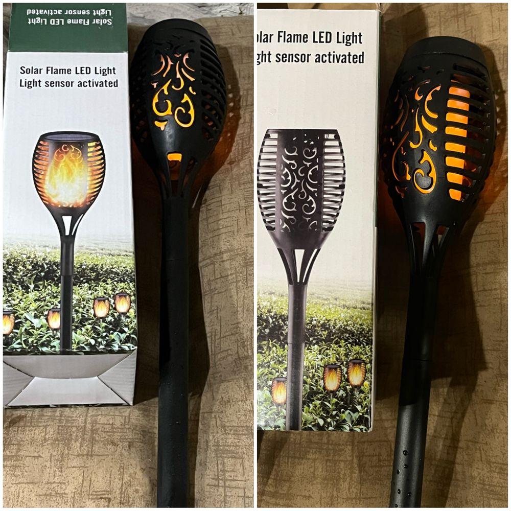 Соларна LED лампа факла градинска  с ефект на пламък Solar Light fire