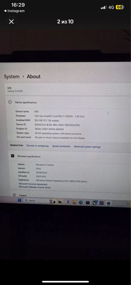 MSI GAMING laptop покупал в Англии
